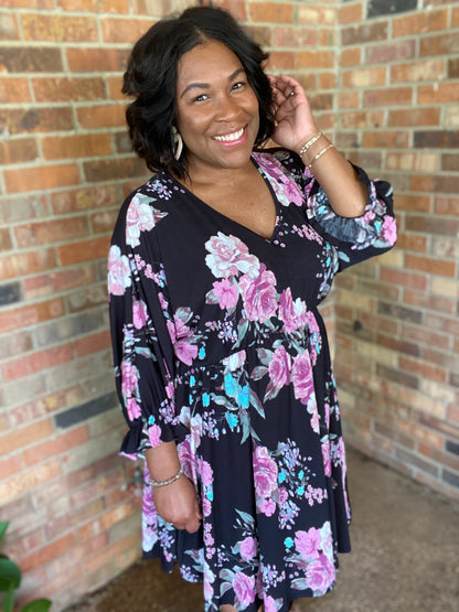 Black Floral Dress