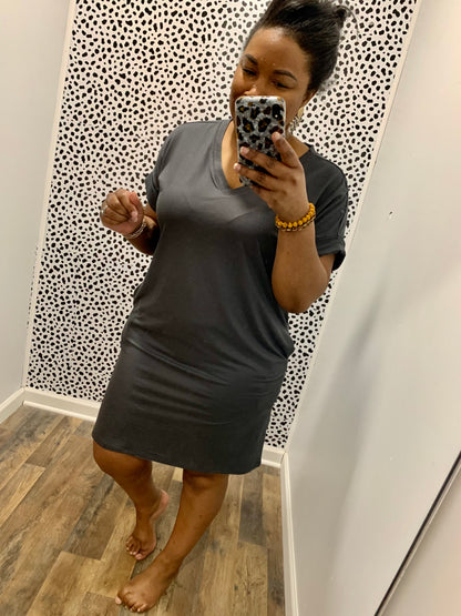 V-Neck Dress (Plus)