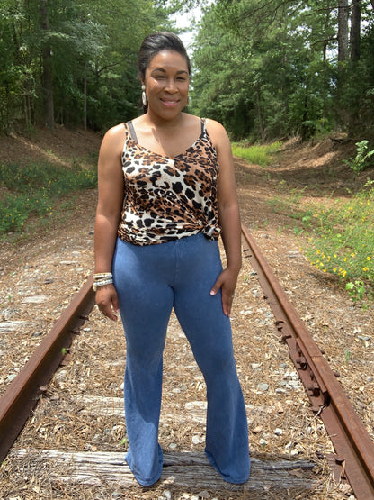 Leopard Black & Caramel Cami