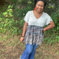 Camo Ruffle Stripe Leopard Top