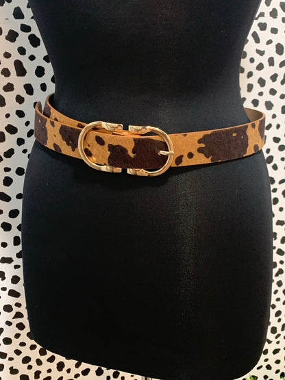 Brown Printed Belt