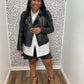 Leather Belted Jacket