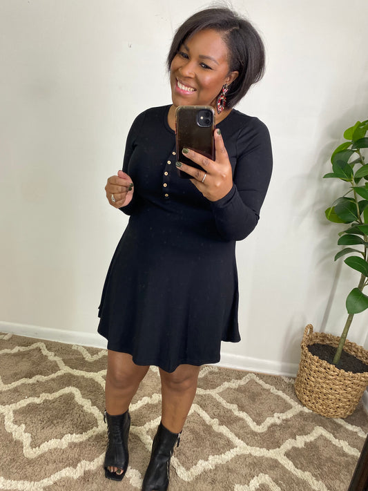 Black Henley Dress