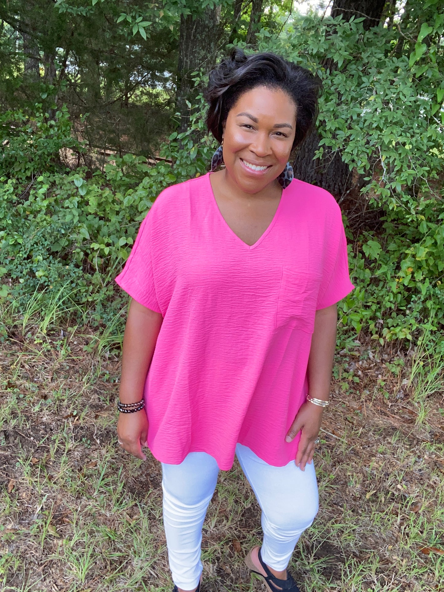 Fuchsia Dolman Top