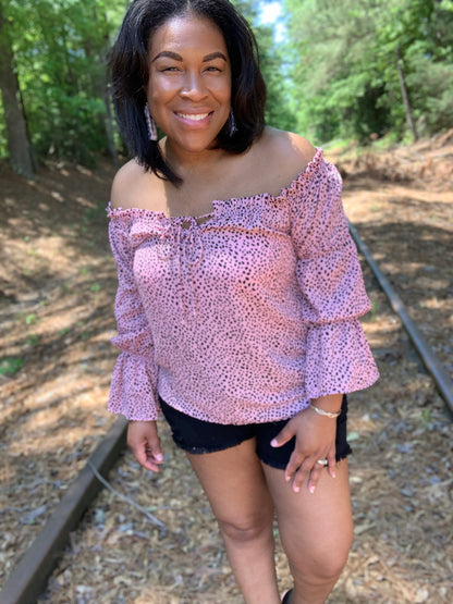 Blush Black Top