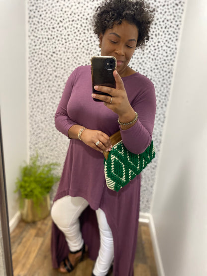 Eggplant Hi-Lo Top