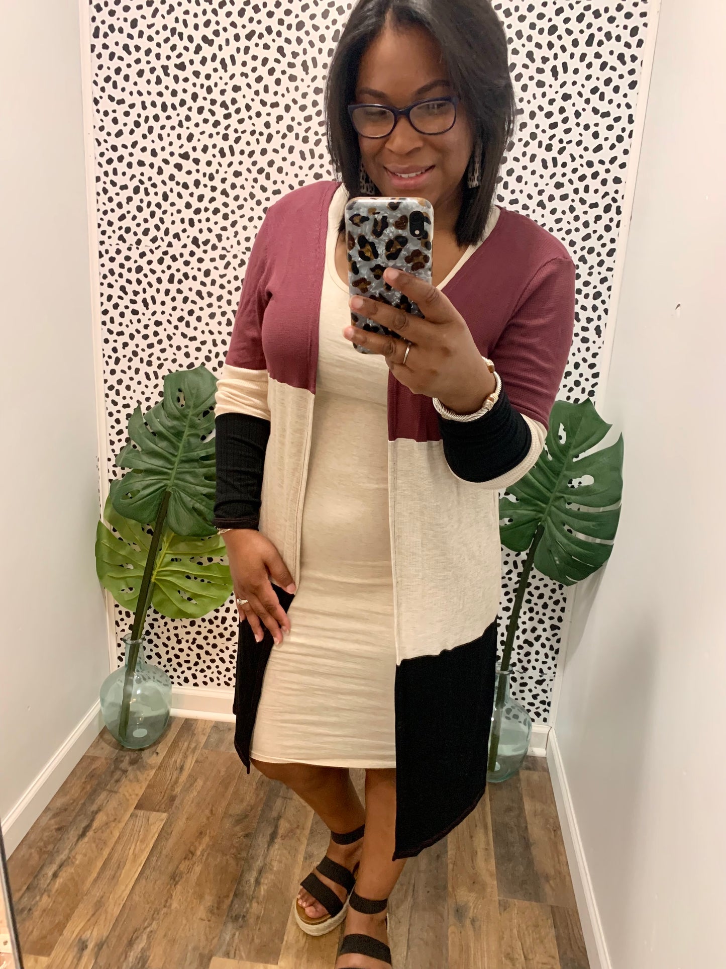 Color Block Cardi