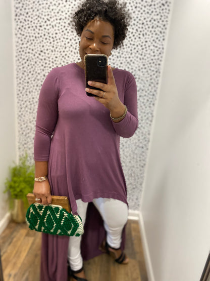 Eggplant Hi-Lo Top