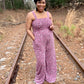 Leopard Smocked Jumpsuit