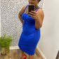 Royal Blue Cut out Dress