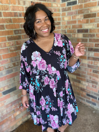 Black Floral Dress