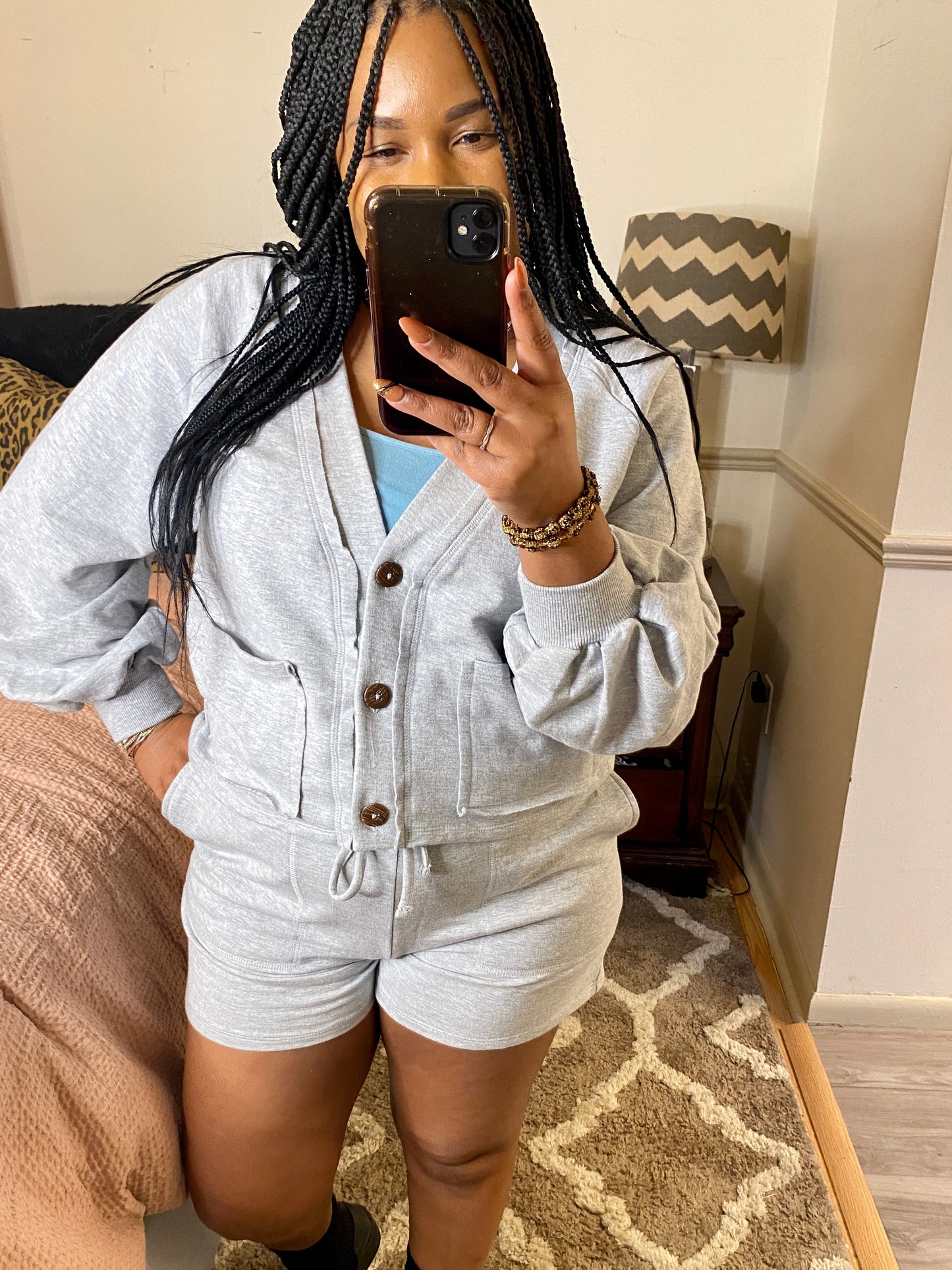 Gray Short Set