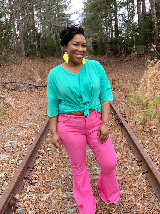 Pink Bell Bottoms