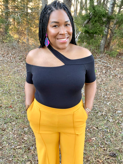 Black Off Shoulder Top