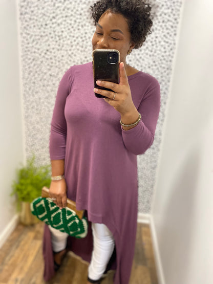 Eggplant Hi-Lo Top