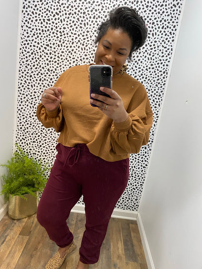 Burgundy Joggers