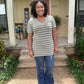 Light Olive V-Neck Top