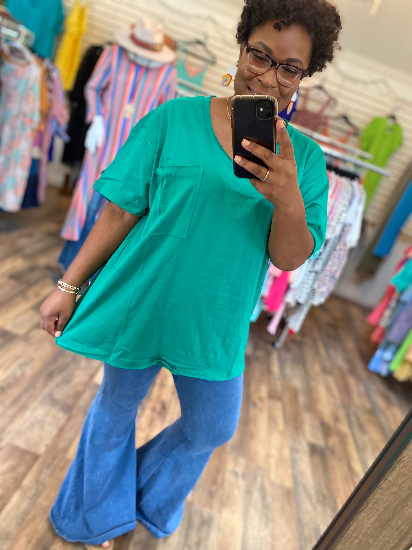 Kelly Green Boyfriend Tee