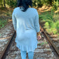 Blue Gray Ruffle Tunic Set