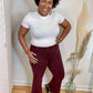 Burgundy Crop Flares