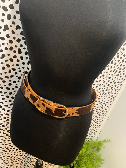 Brown Printed Belt