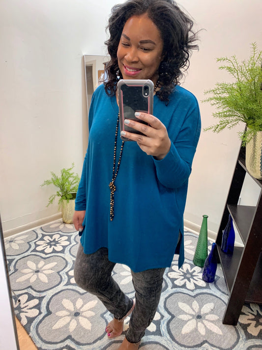 Teal Tunic Top
