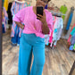 Mauve Pink Drop Shoulder Top