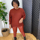 Rust Faux Leather Leggings