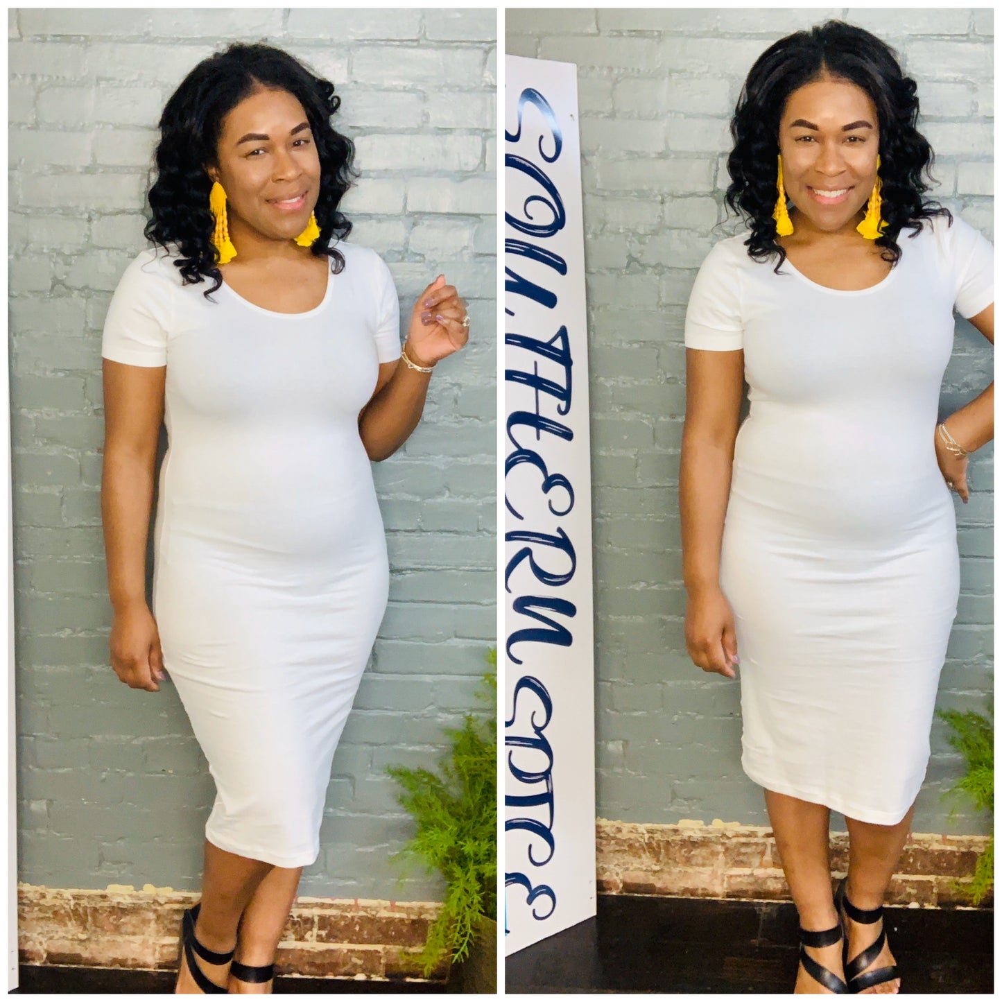Ivory Midi Dress
