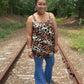 Leopard Black & Caramel Cami