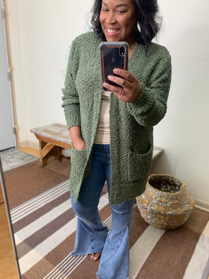 Popcorn Cardigan Sweater