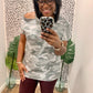 Camo Cold Shoulder Top