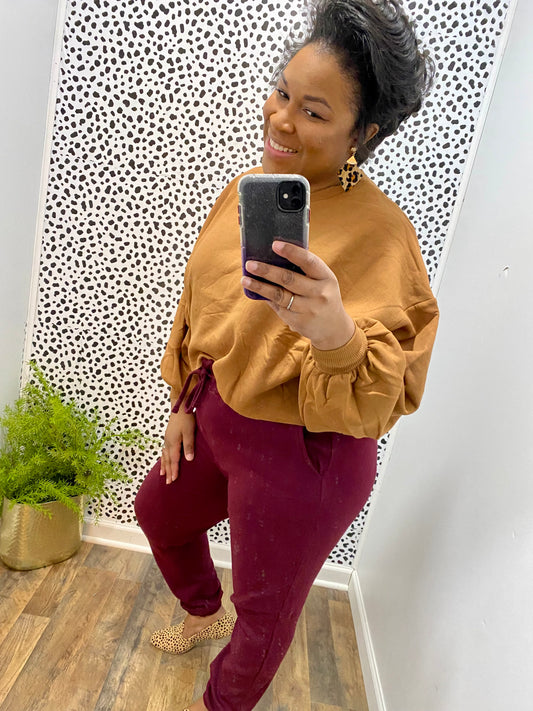 Burgundy Joggers