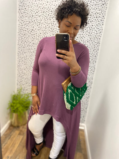 Eggplant Hi-Lo Top